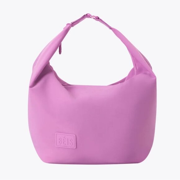 BÉIS The Crescent Catchall in Berry pink purple Pink Shoulder Bag dual wear - Picture 2 of 3